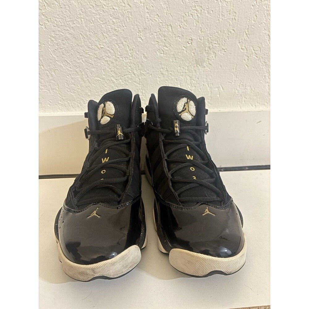 Air Jordan 6 Rings Black Metallic Gold Men’s Size 13 Excellent Condition
